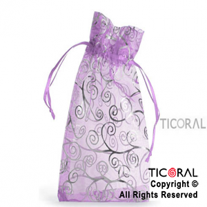 BOLSA ORGANZA LILA 13X20 ARABESCO HS3967-4 x 1